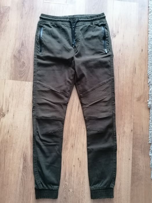 Spodnie męskie S ze streczem brązowe  10 zł