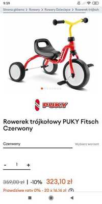 PUKY Fitsch Czerwony nowy rower trójkowy