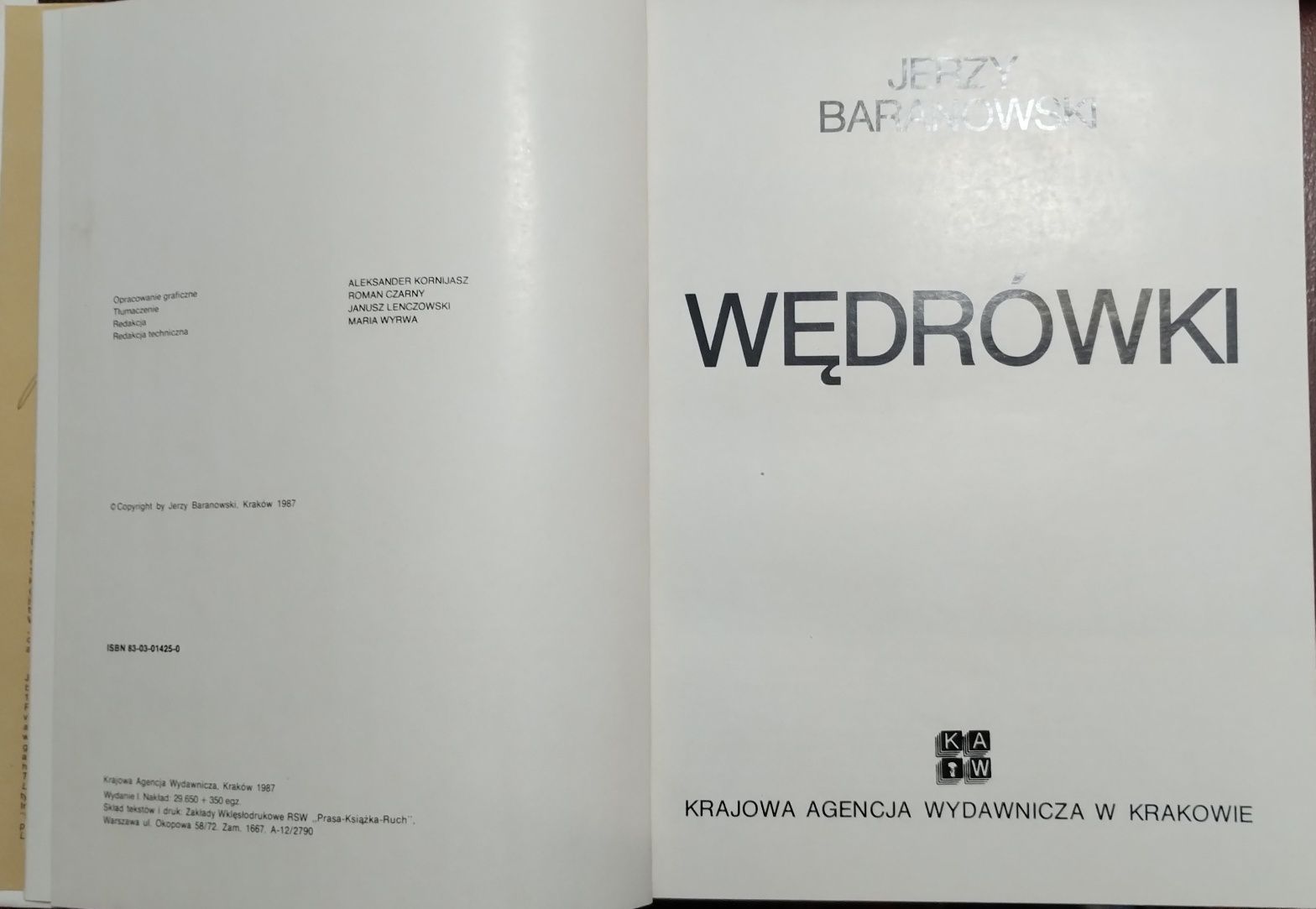 Jerzy Baranowski Wędrówki album PRL