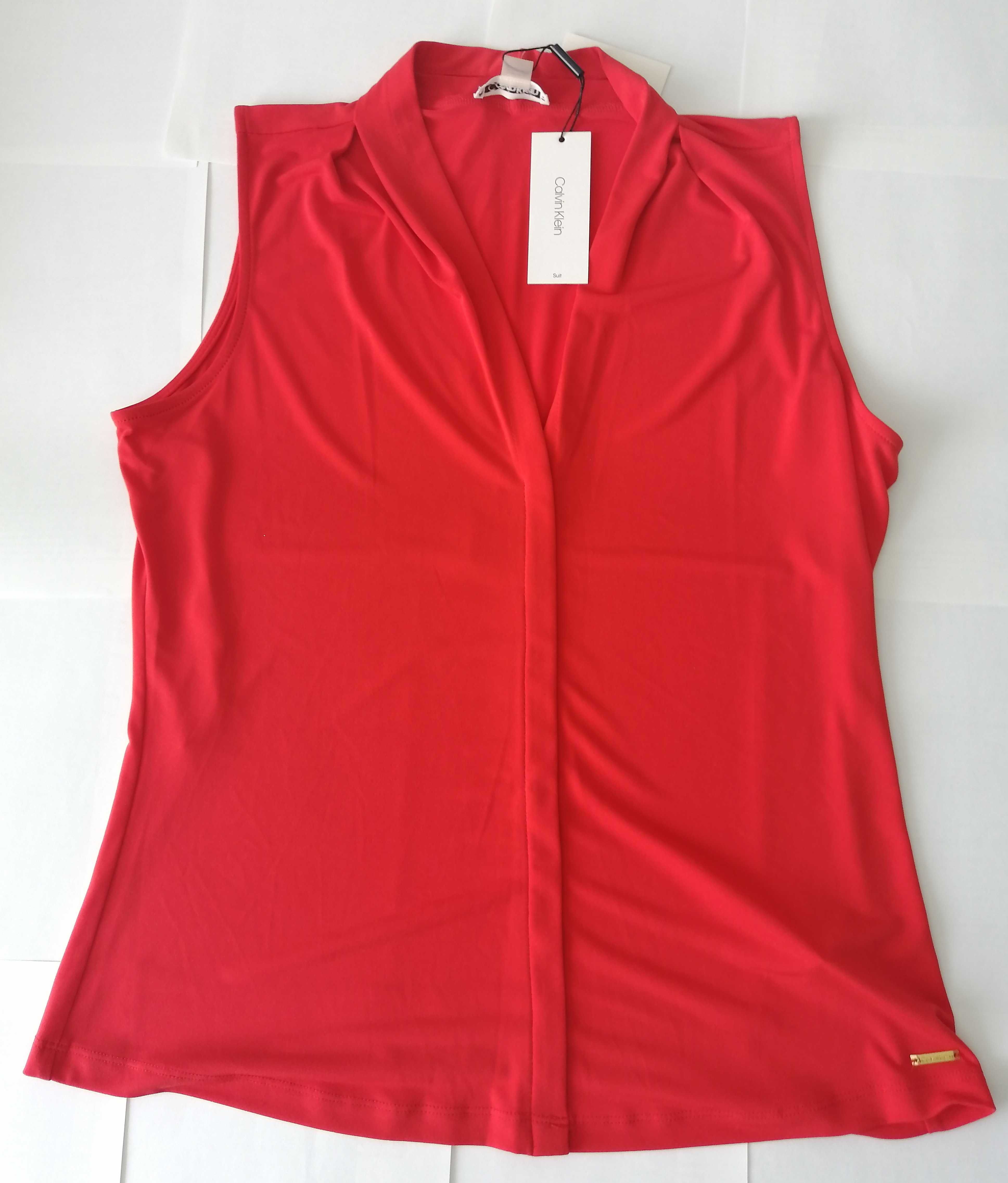 Блузка жіноча CK, блузка женская Calvin Klein, красная, червона, М