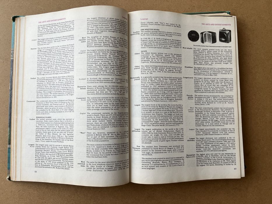 Guiness Book Records 1972