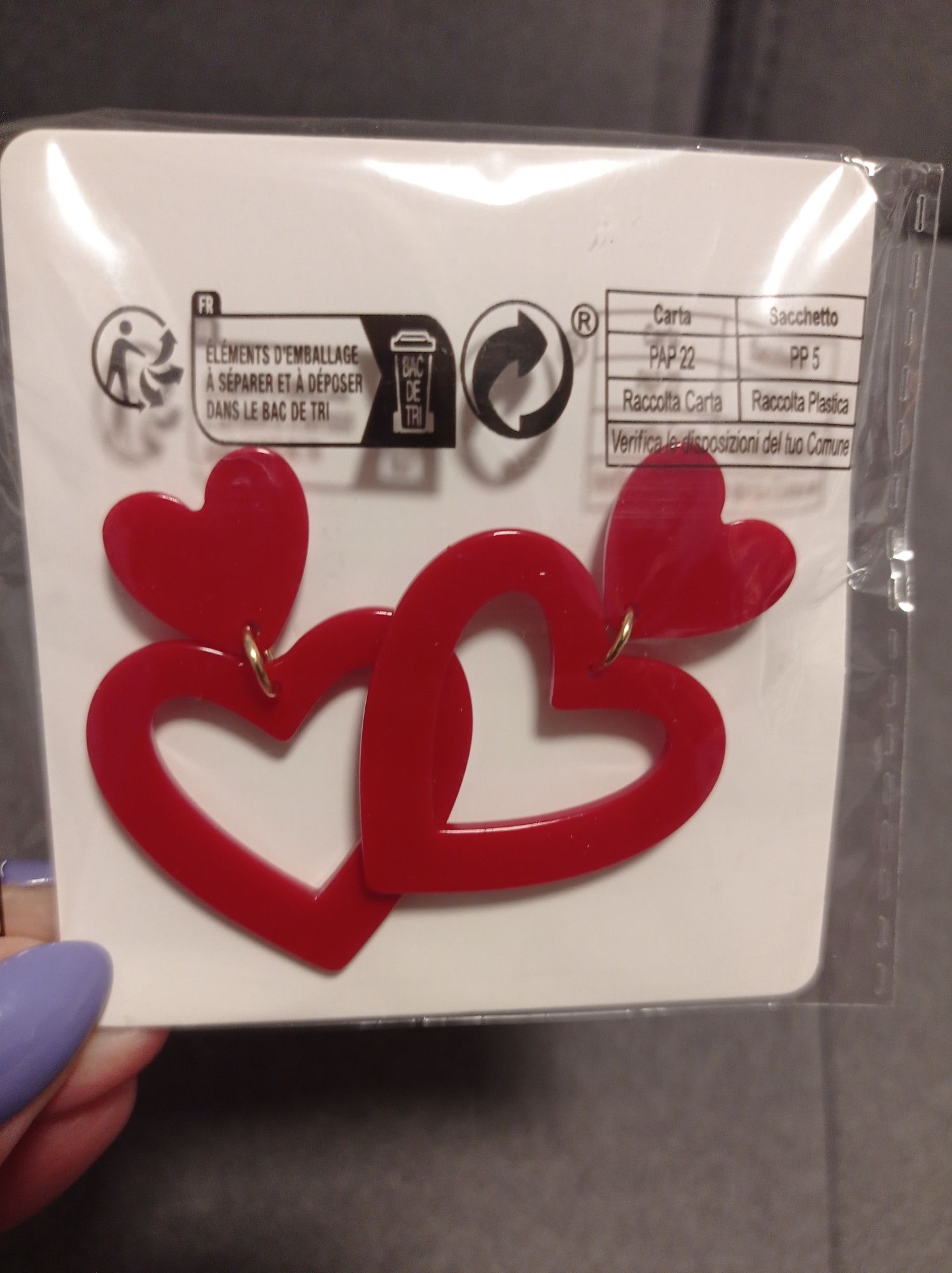 Kolczyki w kształcie serc
