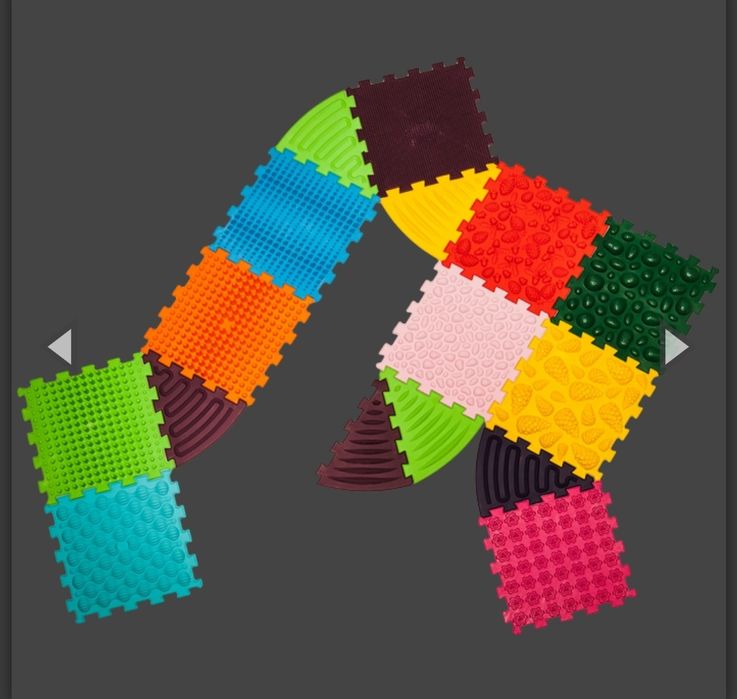 Масажний килимок Ортек Пазли 10ел. + 6 трикутників