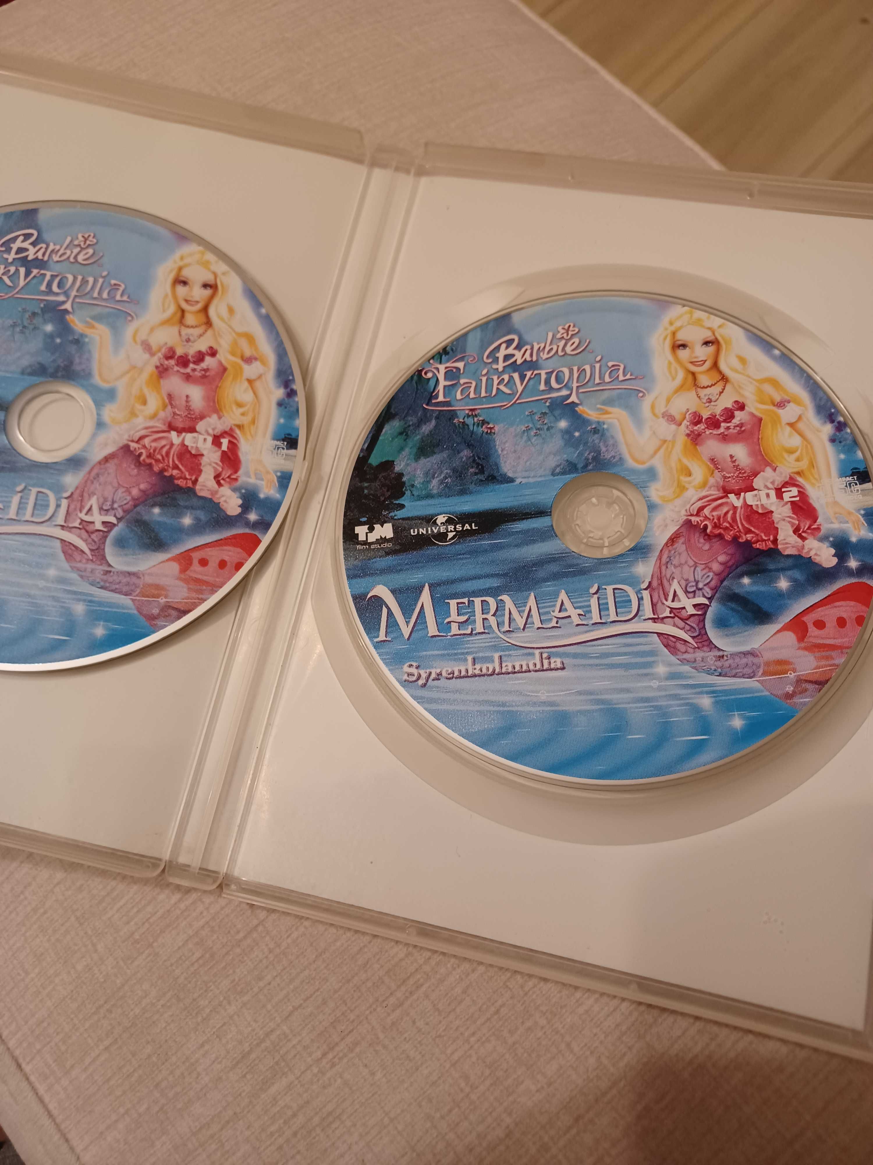 Płyty DVD- Barbie- Syrenkolandia,część 1 i 2 ,polski dubbing.
