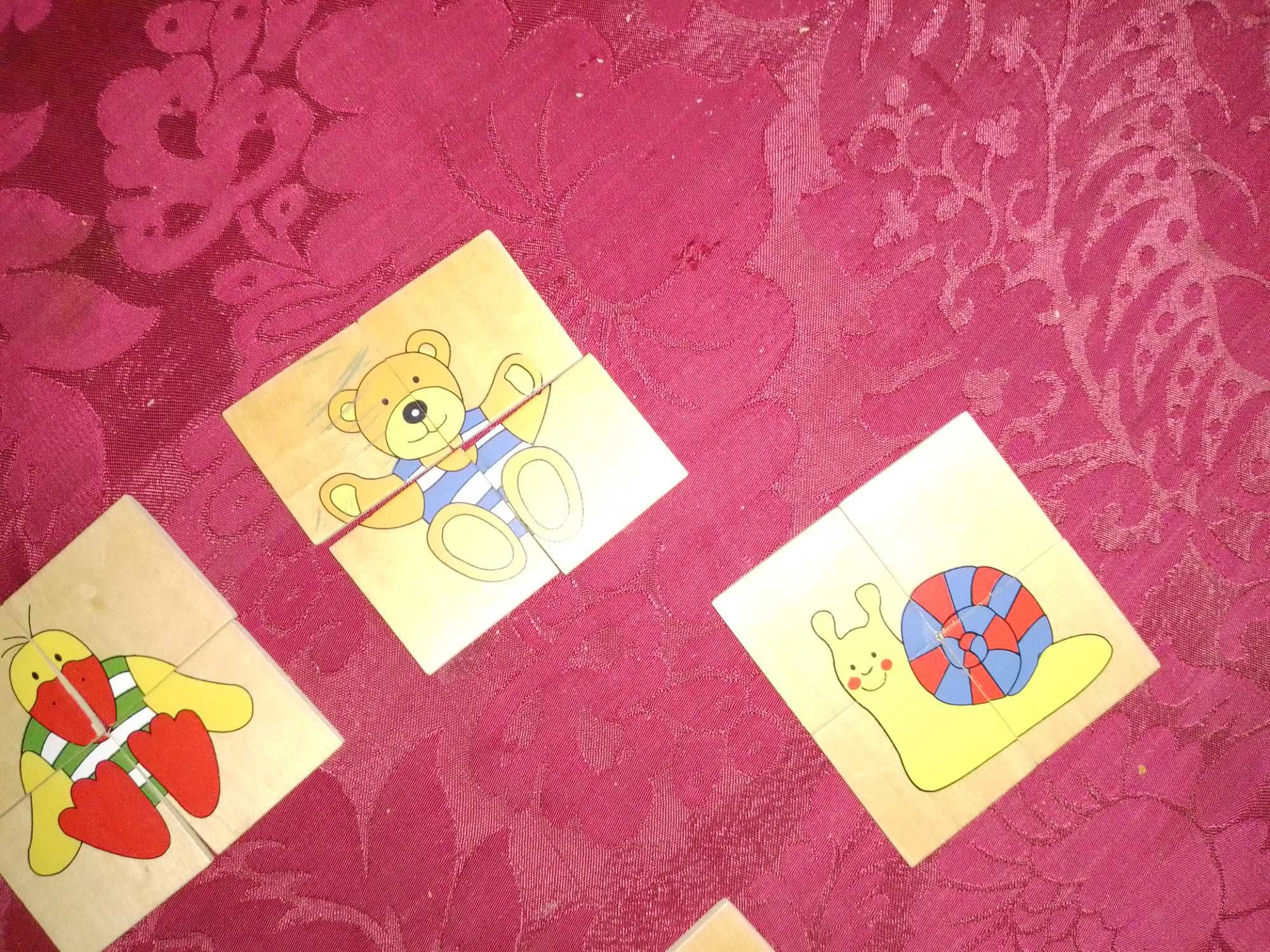 Caixa C/4 Puzzles dentro engraçados cada 4Peças8E-Fio Amarelo2EDesde2E