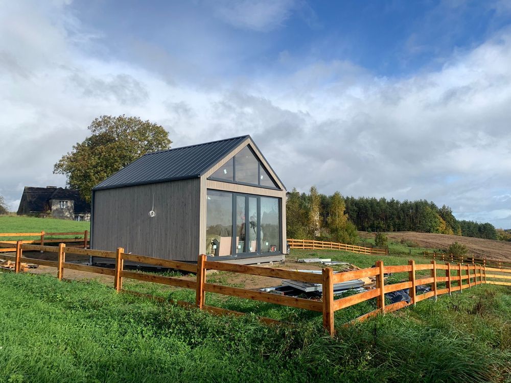 Promocja materialy do budowy domu SIP 70m2 stodola nowoczesna
