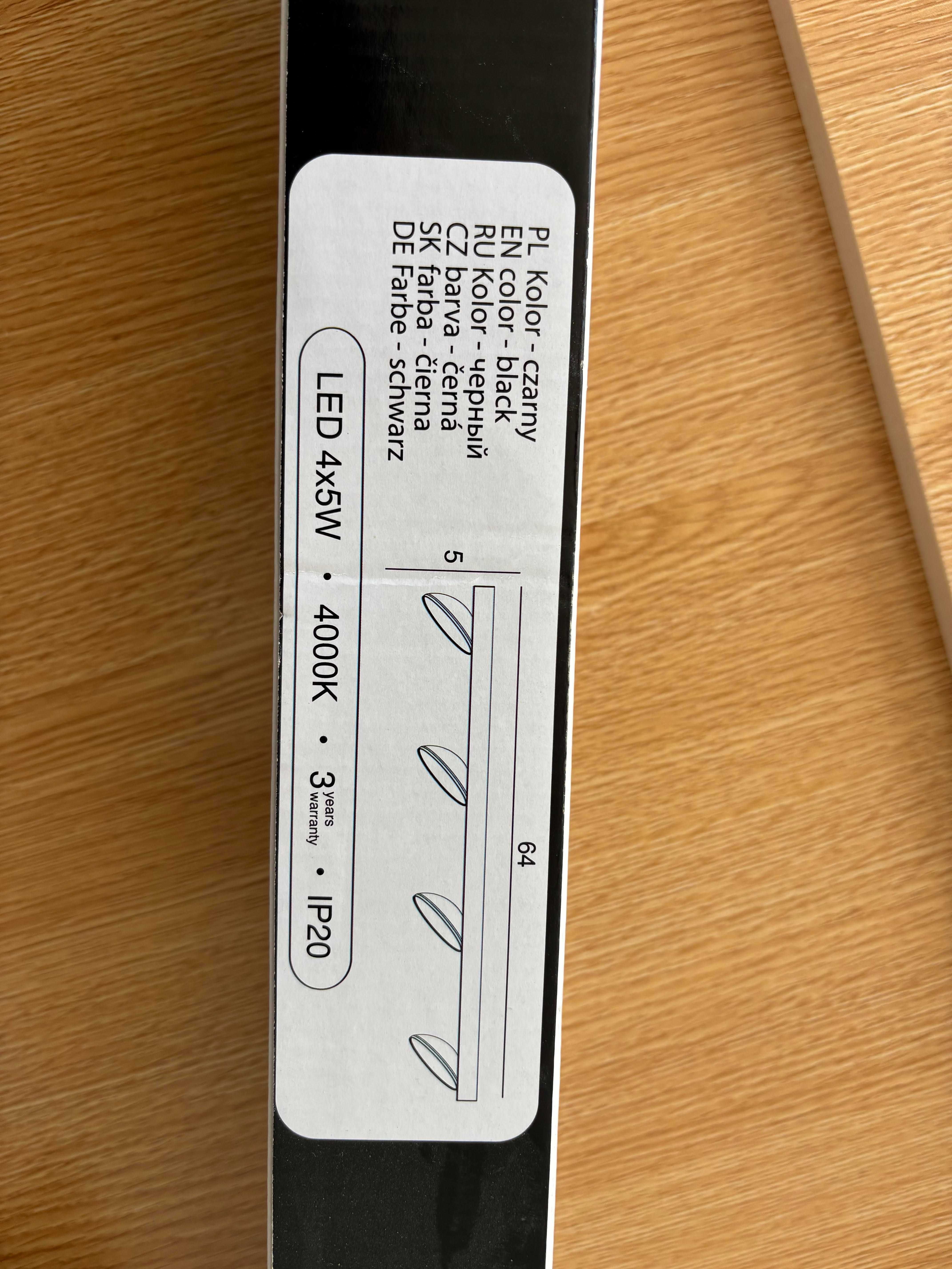 ITALUX - LED - CASTELIO 4xLED/5W/230V 4000K czarne - 2 sztuki