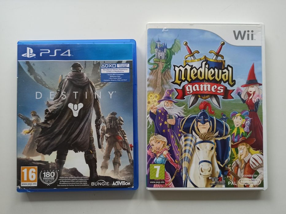 Цена за 2 диска Destiny для PS4, Medieval для Nintendo Wii
