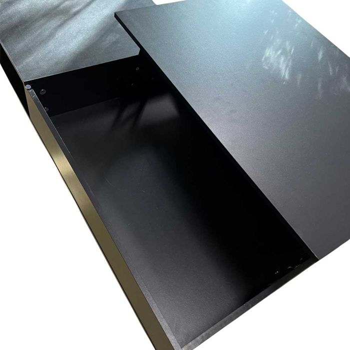 Stolik kawowy z podnoszonym blatem czarny loft nowoczesny praktyczny