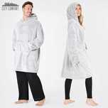 Bluza Koc z Kapturem Szlafrok Oversize Futrzak Narzuta Uniwersalna