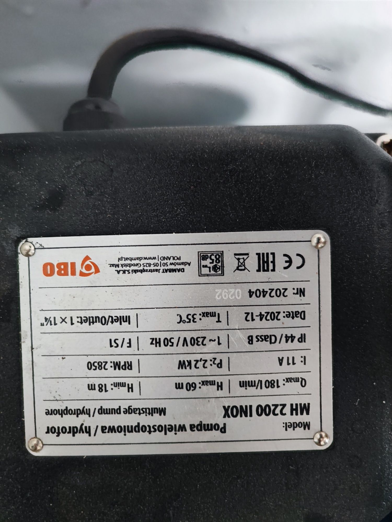 Pompa hydroforowa IBO