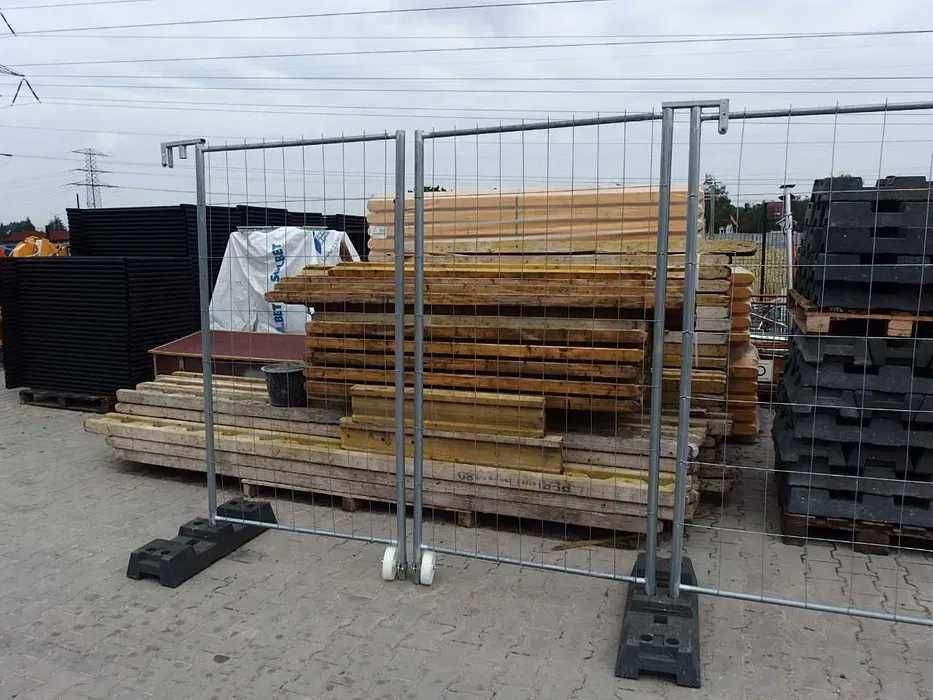 Zestaw ogrodzenia tymczasowego budowlanego panele ażurowe 70m lekkie