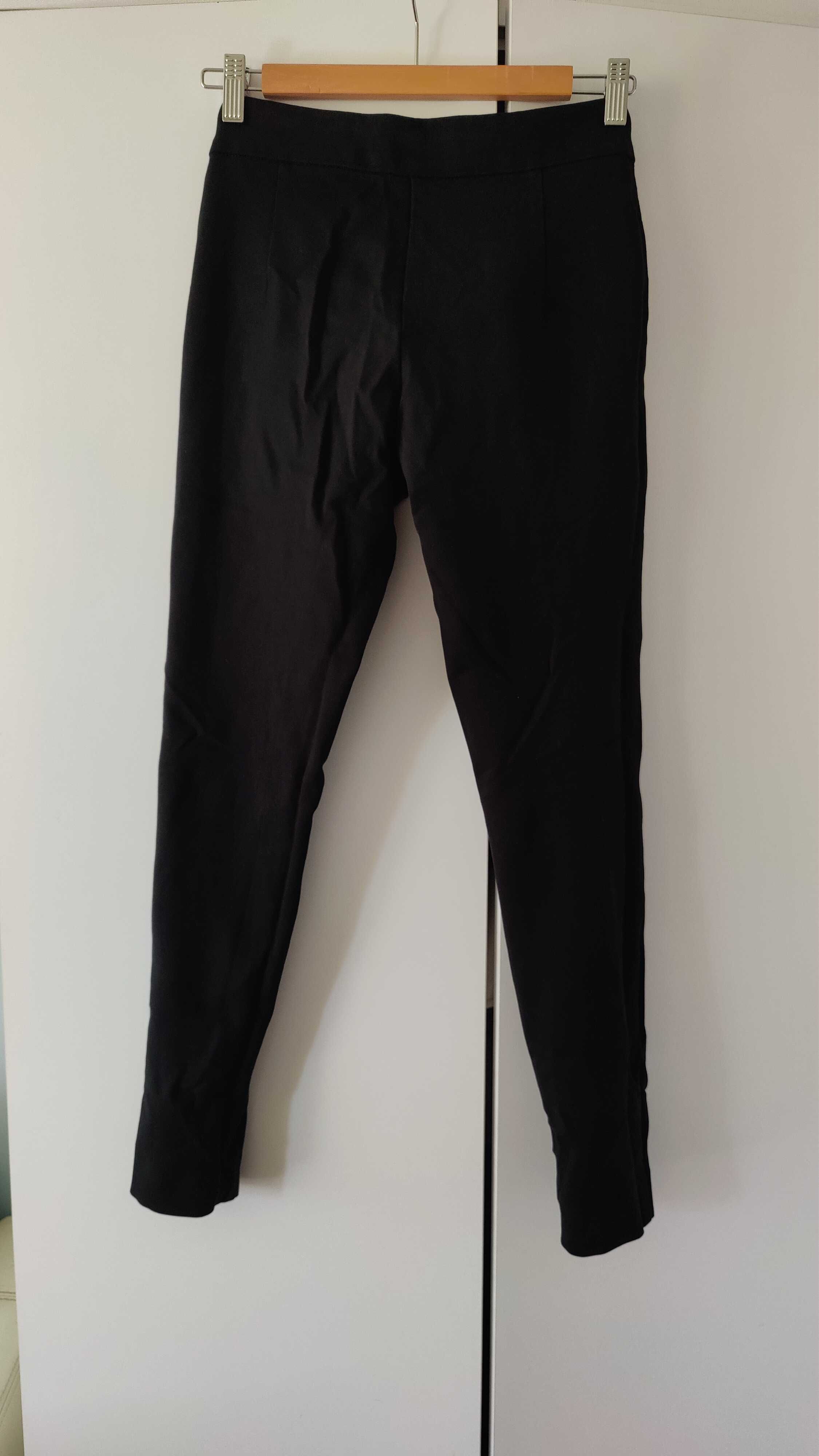 Czarne legginsy eleganckie H&M 38