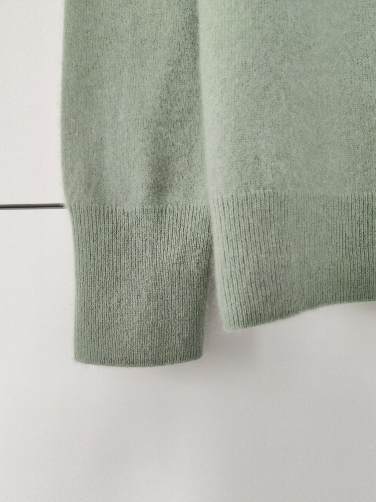 Sweter Massimo dutti 40 L zielony miętowy kaszmirowy