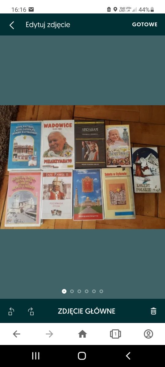 9szt zestaw kasety VHS Rzym Wadowice Licheń Pielgrzymka Jan Paweł II
