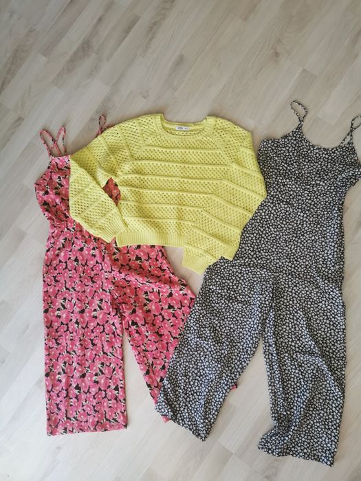 Kombinezon letni, sweterek 146/152 komplet