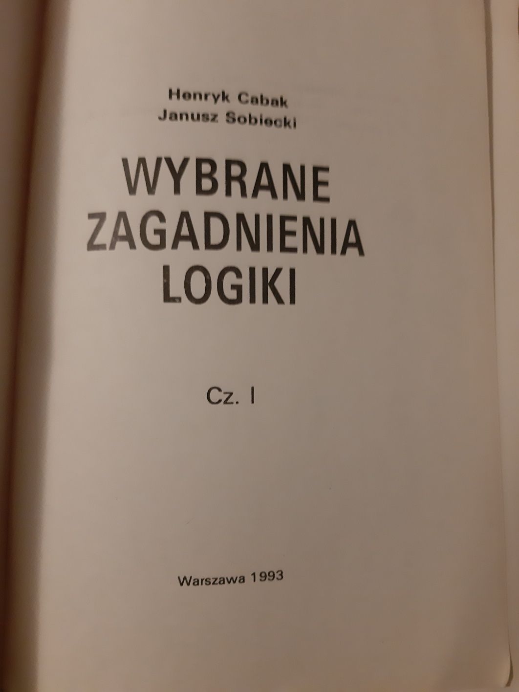 Wybrane zagadnienia logiki skrypt WSZiM