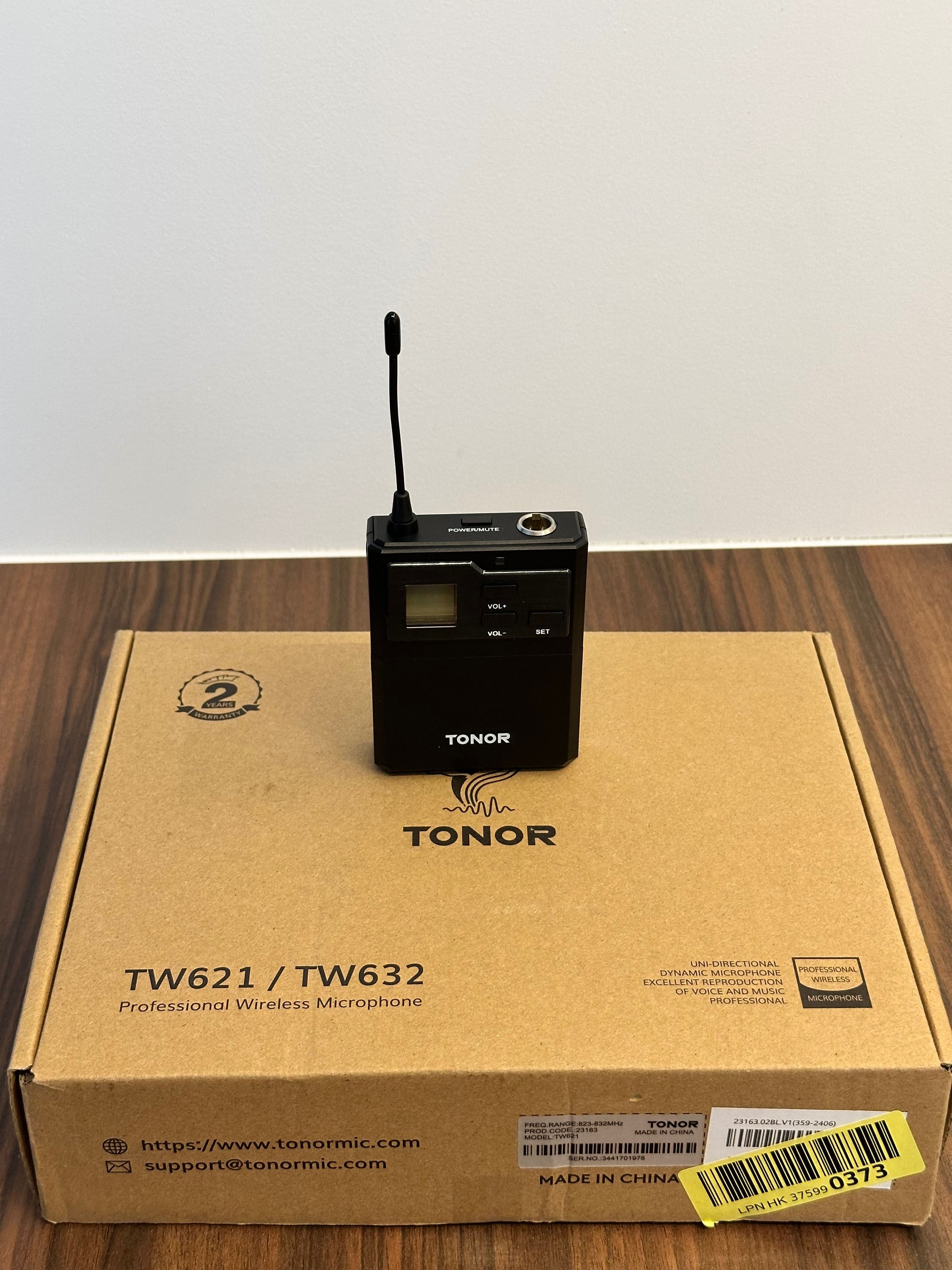 TONOR Zestaw Mikrofonów Bezprzewodowych UHF z Mikrofonem Nagłownym
