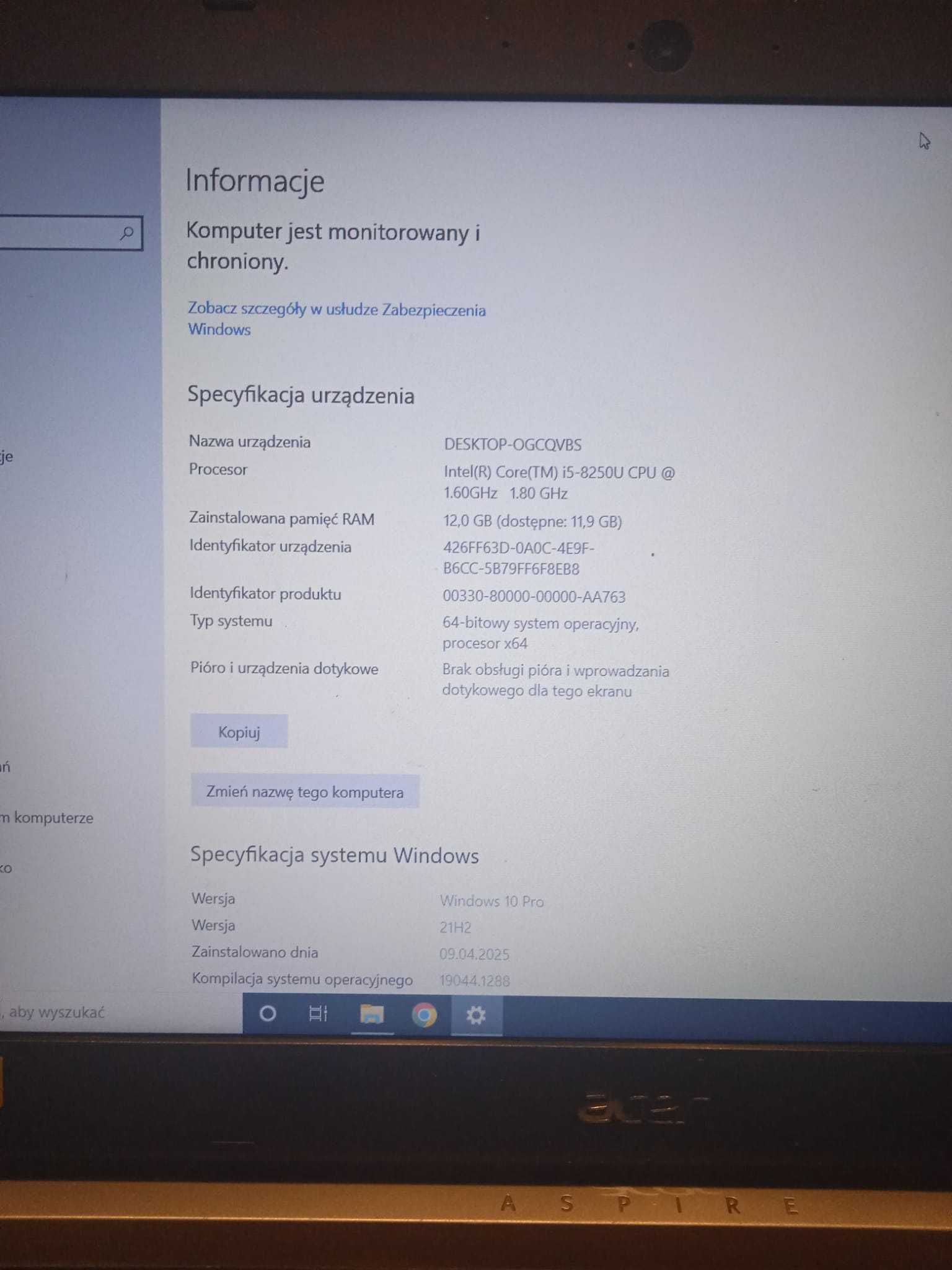 Laptop Acer A515-51G