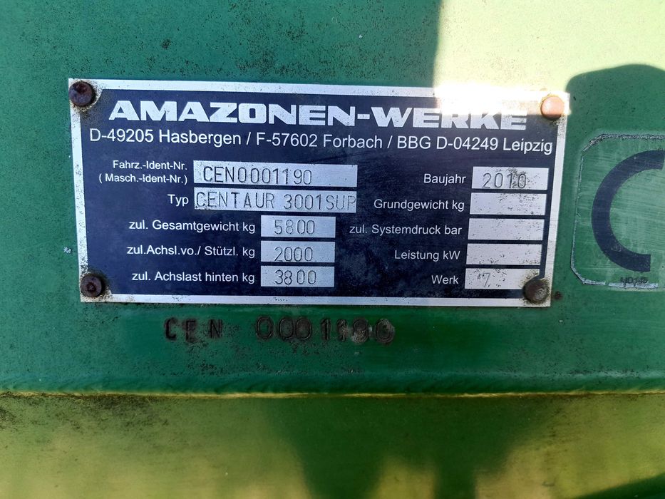 Amazone Centaur 3001 Super – agregat bezorkowy