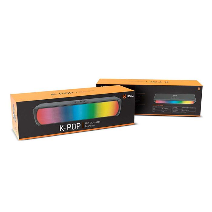 Soundbar Krom K-POP RGB Bluetooth Preta