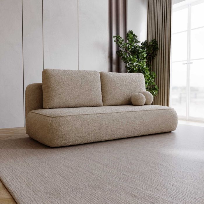 KANAPA rozkładana VEM sprężyny bonell sofa tkanina boucle