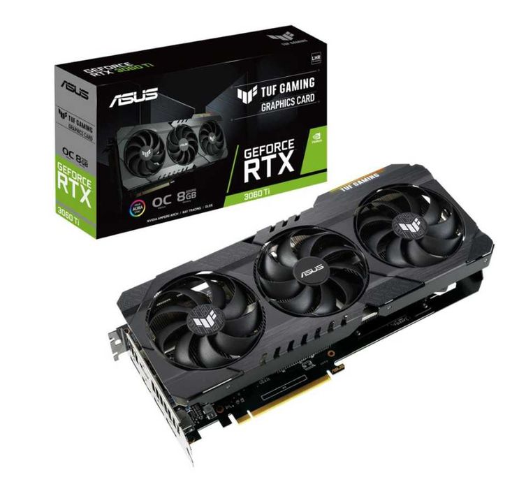 Karta graficzna ASUS TUF RTX 3060 Ti 8GB GDDR6 RGB Chłodna Cicha GW12M