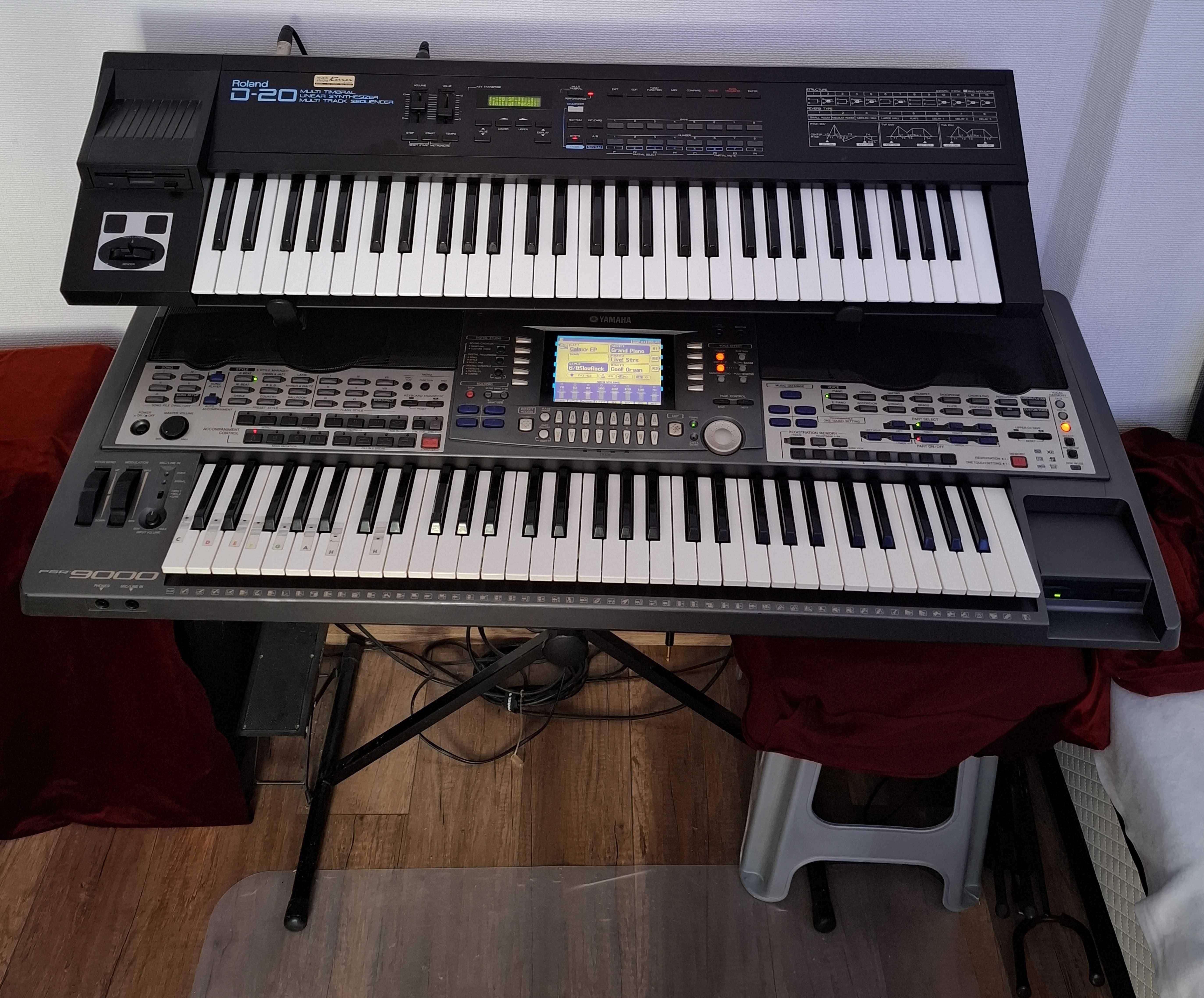 Zestaw klawisze Keyboard Yamaha psr 9000 plus syntyzator Roland D 20