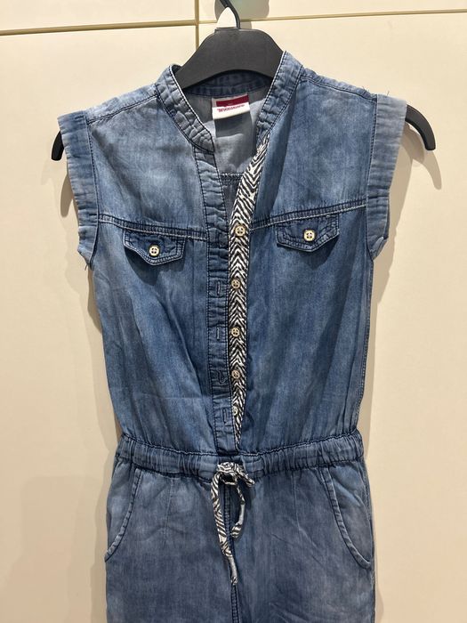 Kombinezon dziewczęcy jeansowy rozm 146