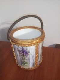 Ведро - вазочка декоративное (ручная работа)