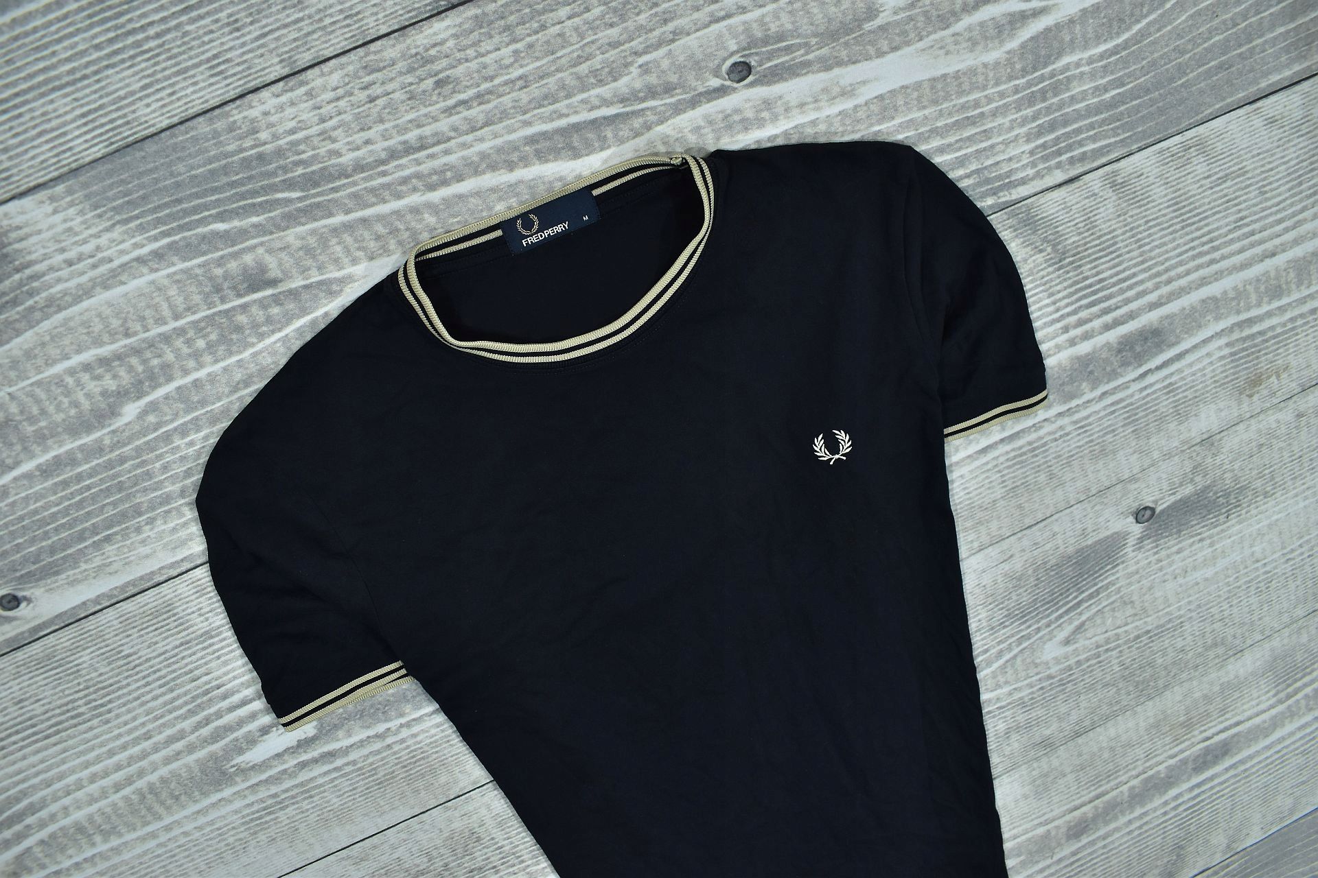 FRED PERRY Koszulka Męska Logowana / M