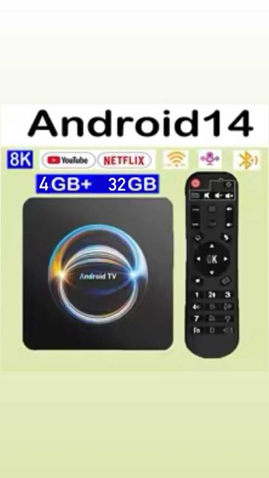 Приставка Смарт TV BOX X66 4/32 Гб Android 14