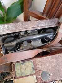 Antiguidade rara segunda guerra mundial 2 telefones trincheiras e fio