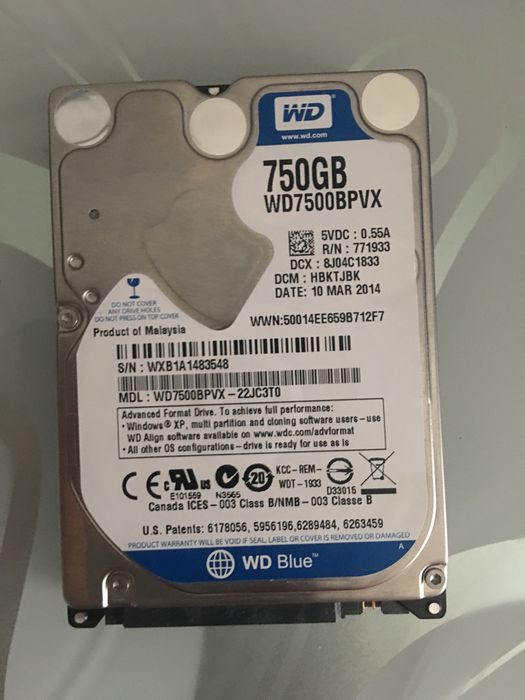 Жесткий диск , 750 Gb