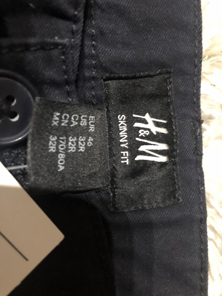 Spodnie H&M granatowe