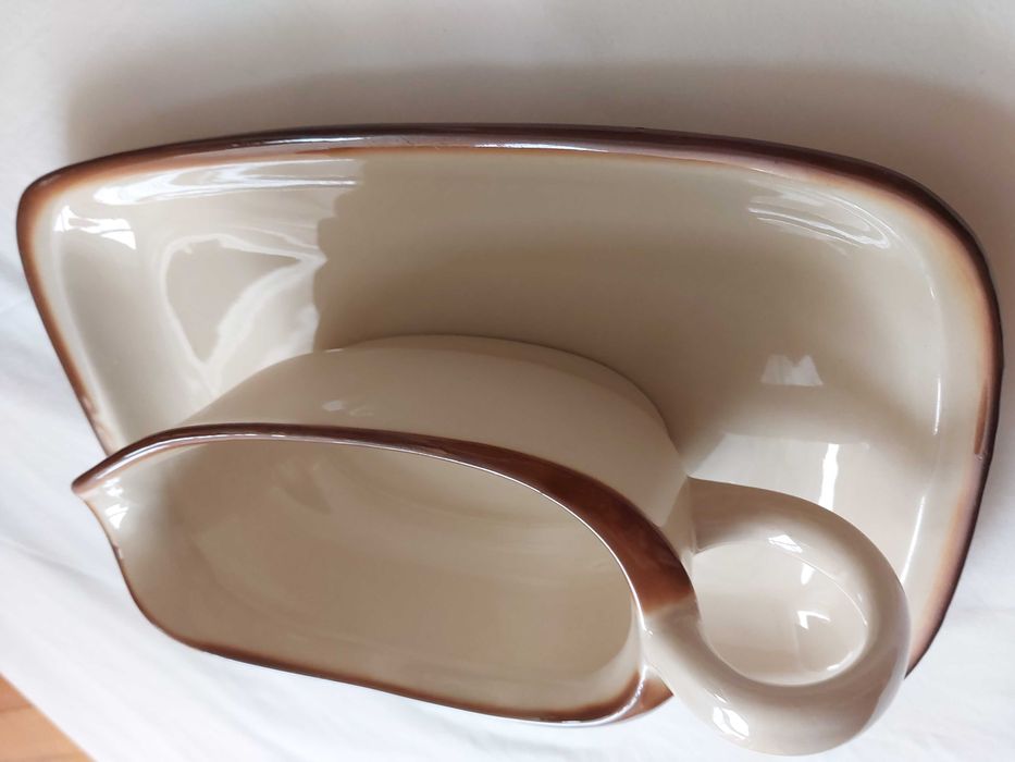 Komplet duży półpisek i sosierka PRUSZKÓW PRL