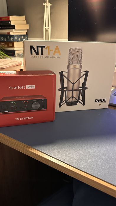NOWE mikrofon Rode NT1-A + interfejs Focusrite Scarlett Solo 3gen