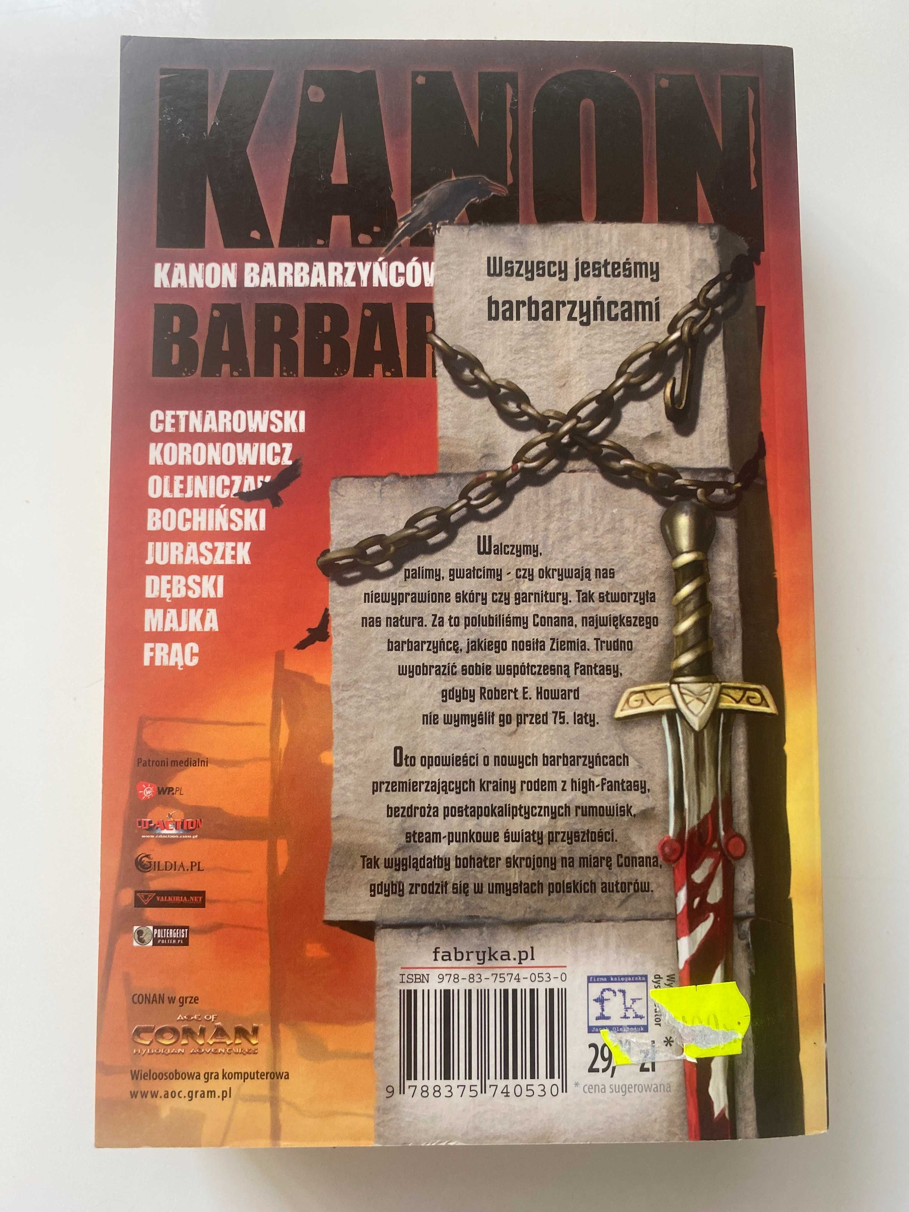 Książka fantasy KANON BARBARZYŃCÓW TOM 1 - Robert J. Szmidt