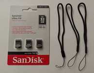 3x Pen Drive SanDisk Ultra Fit 3x32=96GB USB 3.1 (NOVO+SELADO+OFERTA)