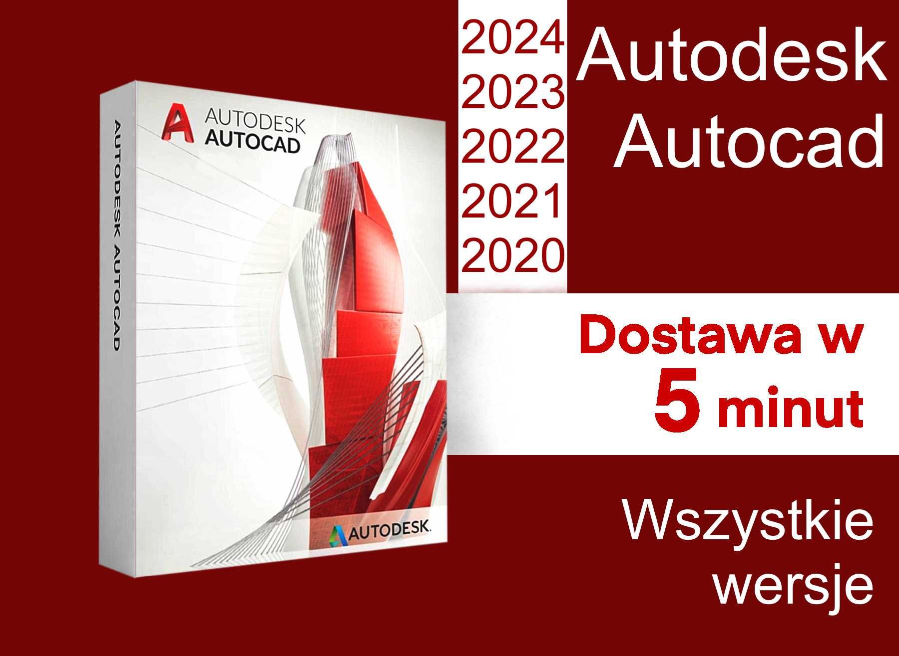 Autodesk AutoCad PL 2020, 2021, 2022, 2023, 2024,2025 Wszystkie Wersje