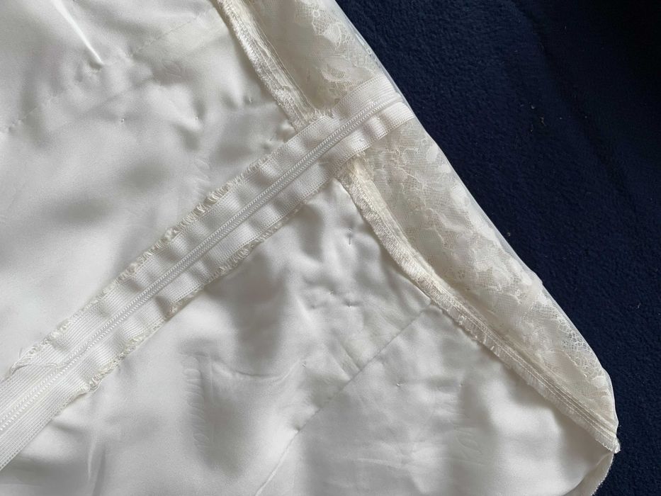 Nowa Suknia Ślubna Boho Glamour M 38 Koronka Syrenka Plecy Tren Piękna