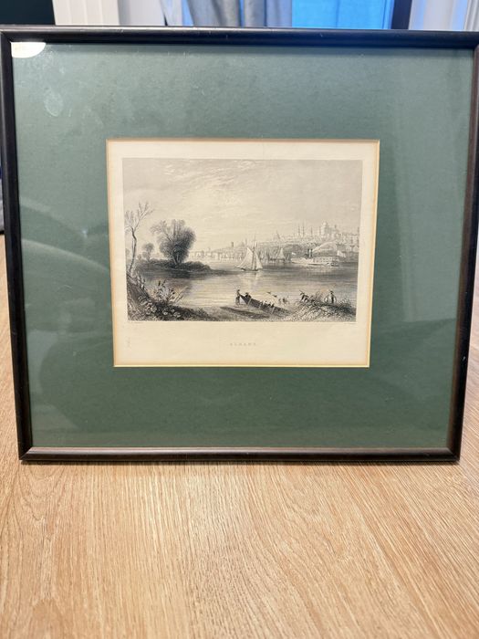William H. Bartlett Widok miasta Albany miedzioryt/papier,