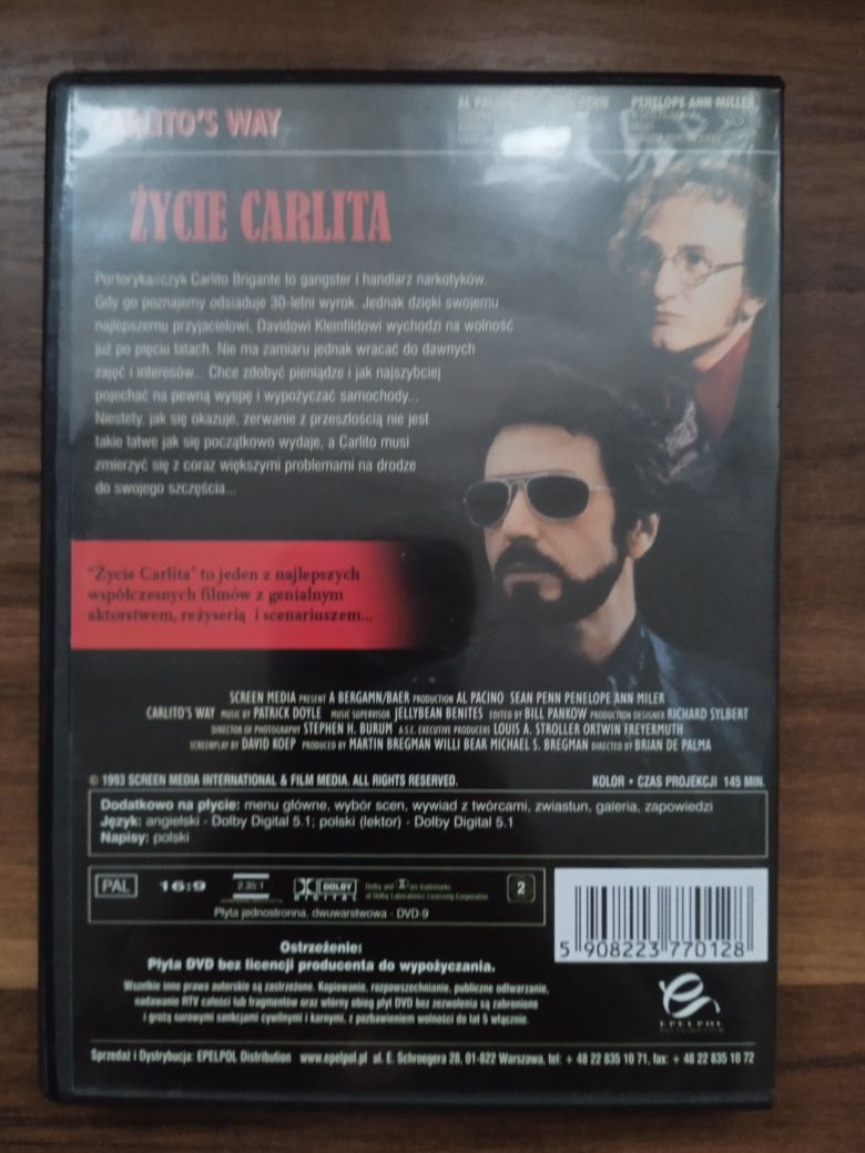 Życie Carlita, film DVD
