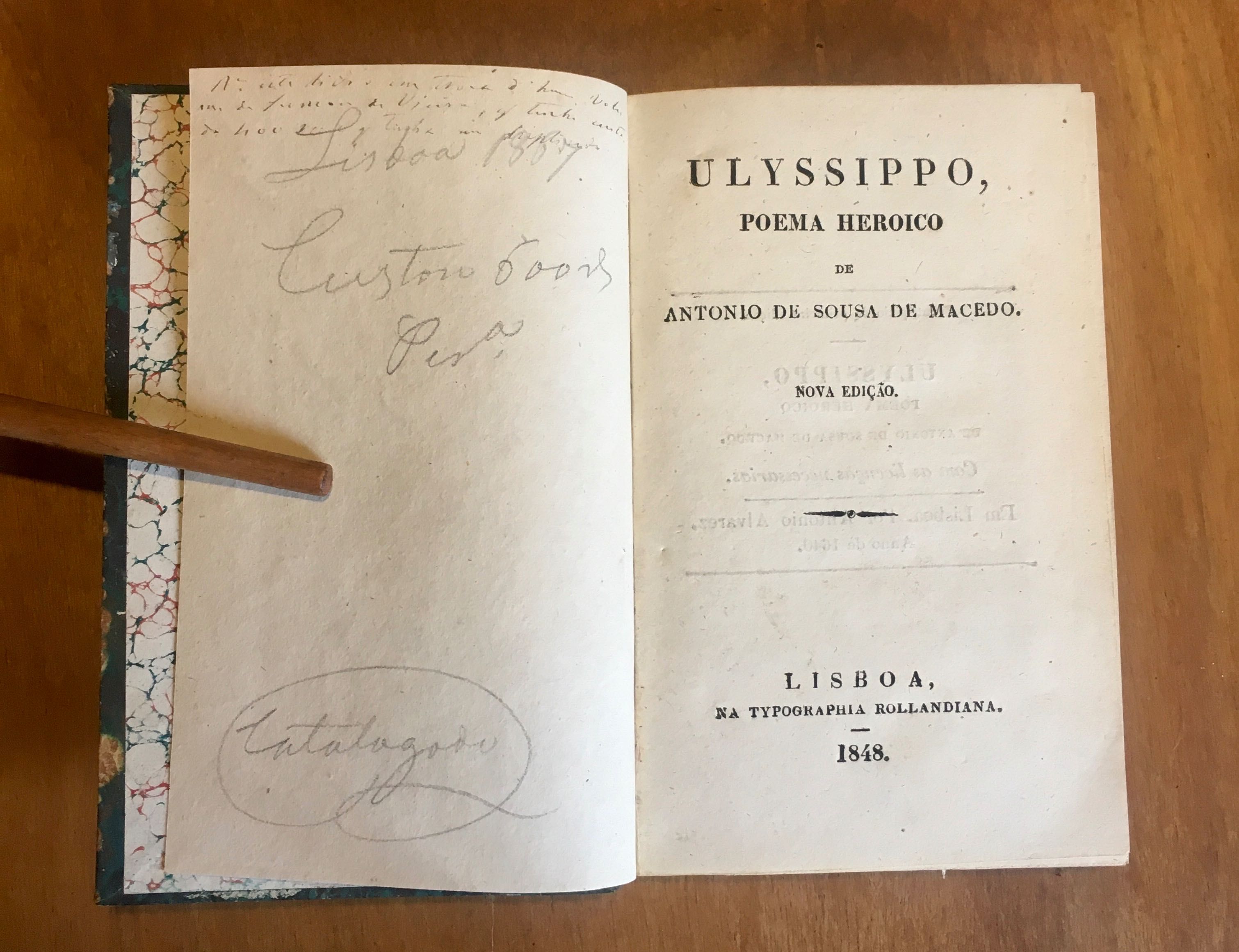 1848- ANTÓNIO de SOUSA de MACEDO - Ulyssipo