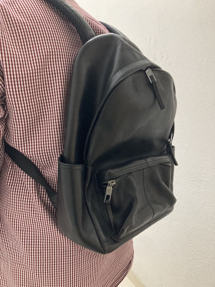 Mochila de pele Massimo Dutti