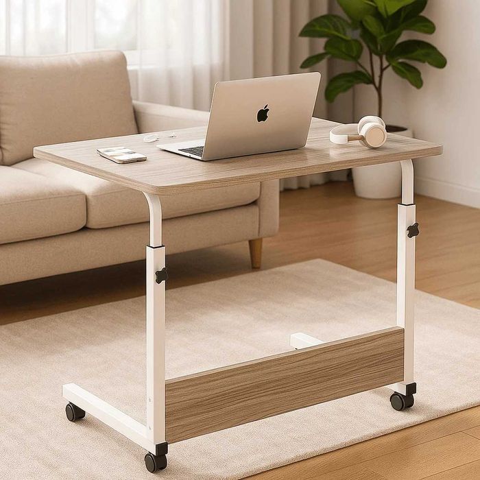 Стіл приставний регульований 80х40 см. столик приліжковий для ноутбука