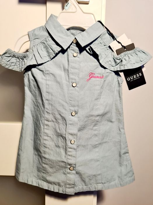 Bluzka Guess dziewczynka odkryte ramiączka jeans