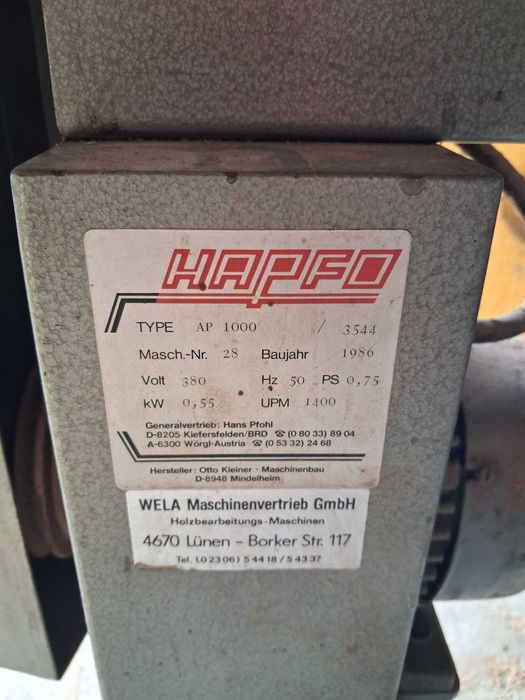 Tokarka do drewna Hapfo AP 1000