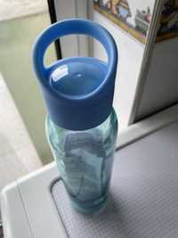 Garrada de vidro azul claro 500 ml nova