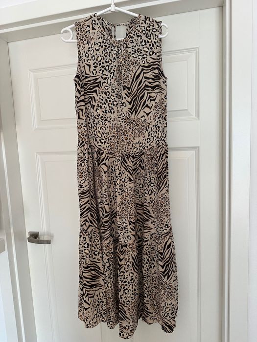 sukienka h&m s w panterkę